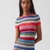 Przezroczysty T-shirt Gapstudio z wzorem „Happy Stripe”