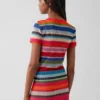 Przezroczysty T-shirt Gapstudio z wzorem „Happy Stripe”