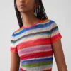 Przezroczysty T-shirt Gapstudio z wzorem „Happy Stripe”