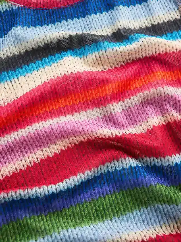 Przezroczysty T-shirt Gapstudio z wzorem „Happy Stripe”
