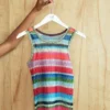 Przezroczysty top bez rękawów Gapstudio z motywem „Happy Stripe”