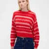 Puszysty sweter oversize z okrągłym dekoltem