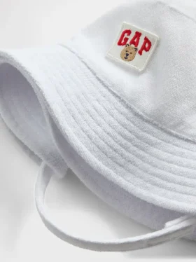 Ręcznikowa czapka z daszkiem dla niemowląt i maluchów z logo Brannan Bear