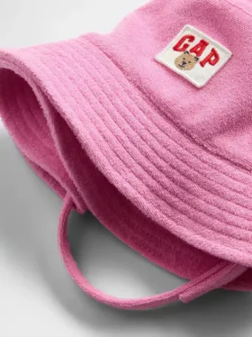 Ręcznikowa czapka z daszkiem dla niemowląt i maluchów z logo Brannan Bear