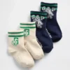 Skarpetki z okrągłą cholewką dla niemowląt i maluchów z logo Brannan Bear Varsity (pakiet 2 par)
