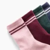 Skarpety dziecięce z paskami w stylu varsity (pakiet 4 szt.)