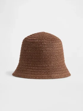 Słomkowa czapka typu bucket