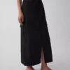 Spódnica maxi typu cargo z popeliny