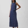 Spódnica maxi typu slip z mieszanki lnu