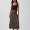 Spódnica maxi typu slip z mieszanki lnu
