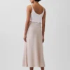 Spódnica maxi typu slip z mieszanki lnu