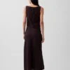 Spódnica maxi typu slip z mieszanki lnu