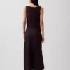 Spódnica maxi typu slip z mieszanki lnu