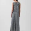 Spódnica maxi typu slip z mieszanki lnu