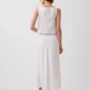 Spódnica maxi typu slip z mieszanki lnu