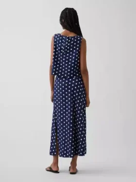 Spódnica maxi typu slip z mieszanki lnu
