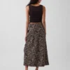 Spódnica maxi typu slip z mieszanki lnu