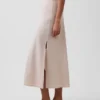 Spódnica maxi typu slip z mieszanki lnu