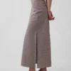 Spódnica maxi typu slip z mieszanki lnu