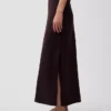 Spódnica maxi typu slip z mieszanki lnu