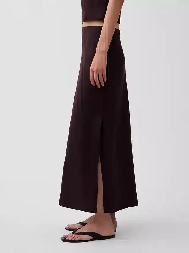 Spódnica maxi typu slip z mieszanki lnu