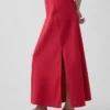Spódnica maxi typu slip z mieszanki lnu