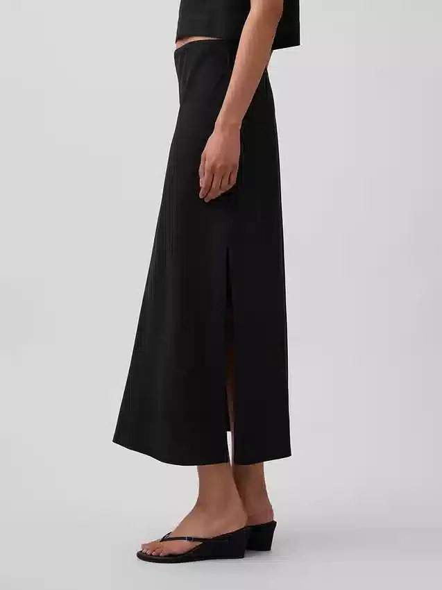 Spódnica maxi typu slip z mieszanki lnu