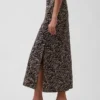 Spódnica maxi typu slip z mieszanki lnu