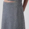 Spódnica maxi typu slip z mieszanki lnu