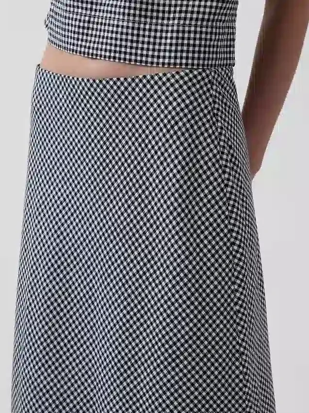 Spódnica maxi typu slip z mieszanki lnu