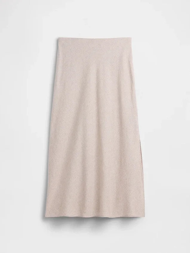 Spódnica maxi typu slip z mieszanki lnu