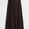 Spódnica maxi typu slip z mieszanki lnu