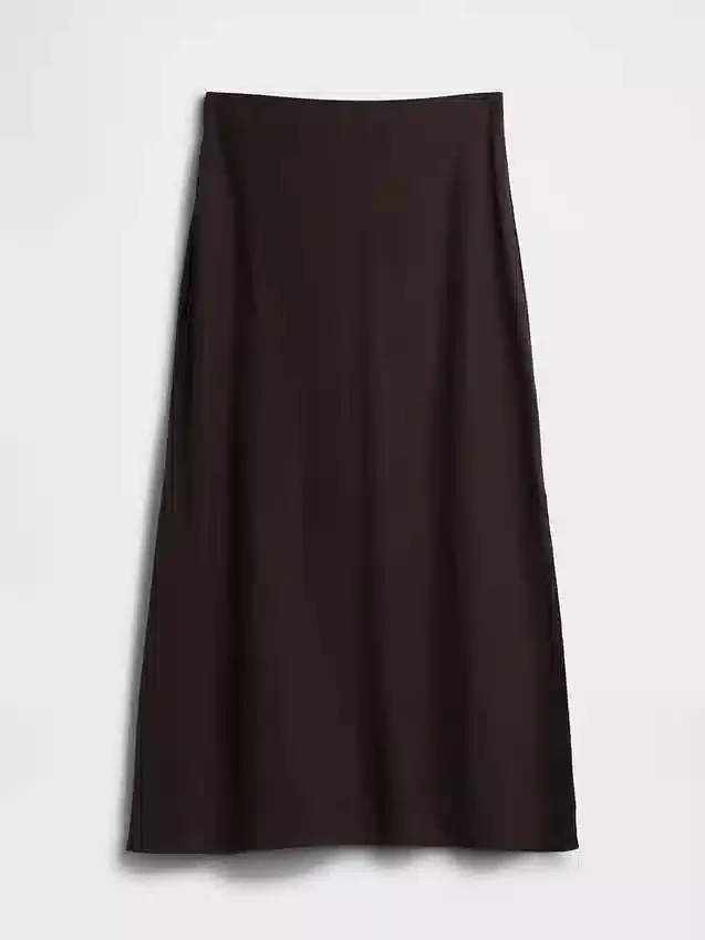 Spódnica maxi typu slip z mieszanki lnu