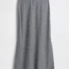 Spódnica maxi typu slip z mieszanki lnu