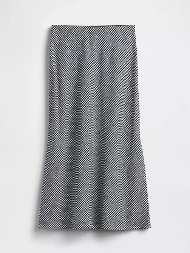 Spódnica maxi typu slip z mieszanki lnu