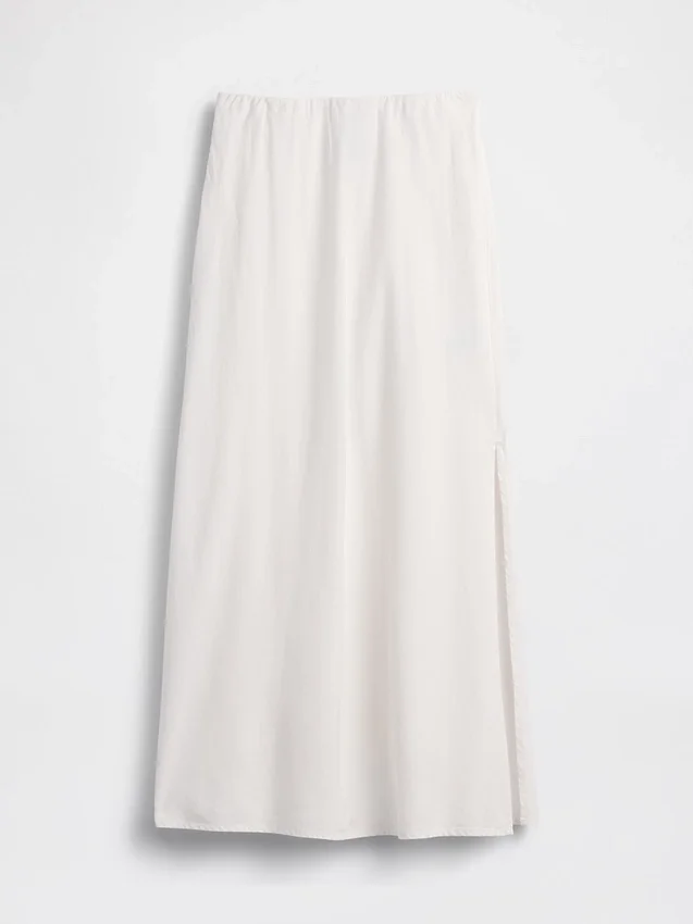 Spódnica maxi typu slip z mieszanki lnu