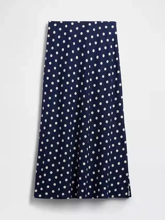 Spódnica maxi typu slip z mieszanki lnu