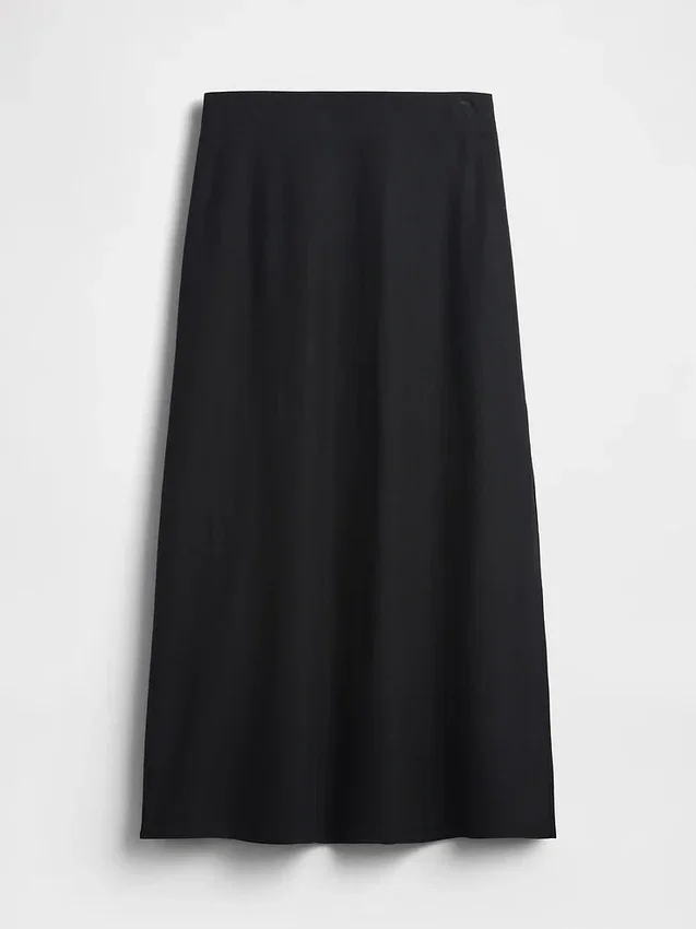 Spódnica maxi typu slip z mieszanki lnu