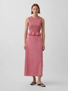 Spódnica maxi w kratkę