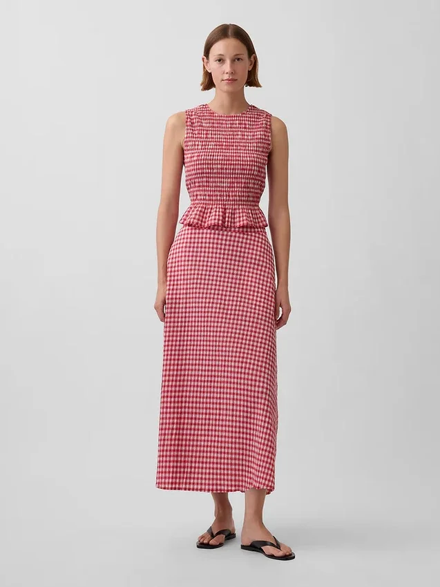 Spódnica maxi w kratkę