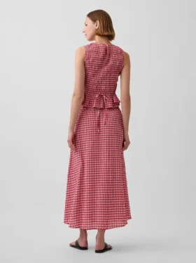 Spódnica maxi w kratkę