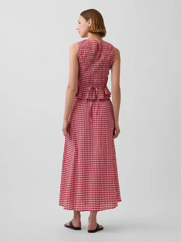 Spódnica maxi w kratkę