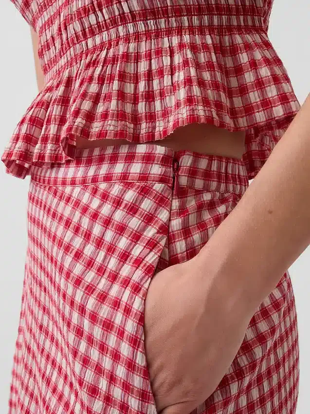 Spódnica maxi w kratkę