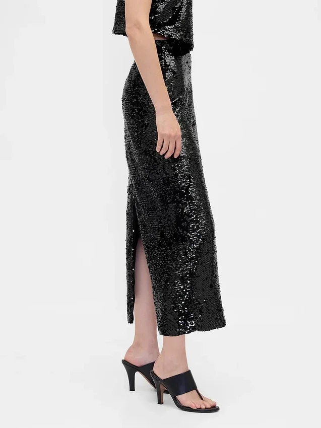 Spódnica maxi z cekinami