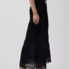 Spódnica maxi z koronkową lamówką