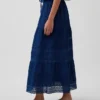 Spódnica maxi z koronkową lamówką