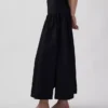 Spódnica maxi z popeliny z obniżoną talią