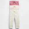 Spodnie „Baby First Favorites” z dzianiny o drobnym prążku (zestaw 3 szt.)