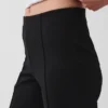 Spodnie capri z podwójnie dzianego materiału o wysokim stanie
