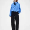 Spodnie GAP × Victoria Beckham z wysokim stanem i plisami w kształcie łuku